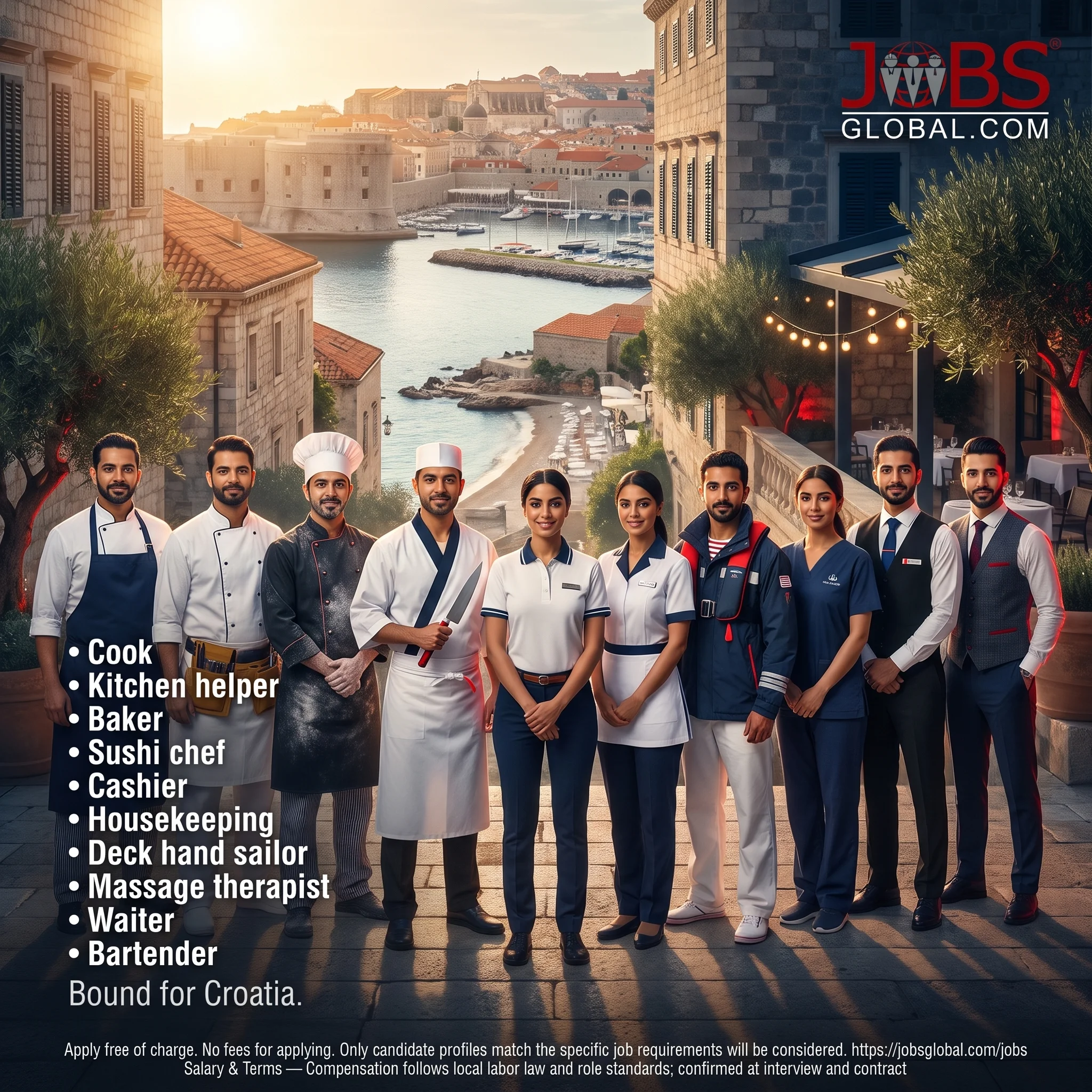 Dubai- Croatia Hospitality Seasonal Jobs